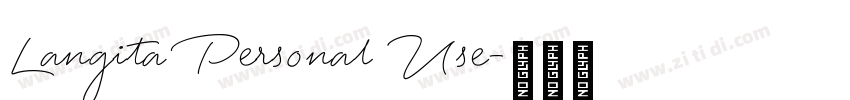 Langita Personal Use字体转换